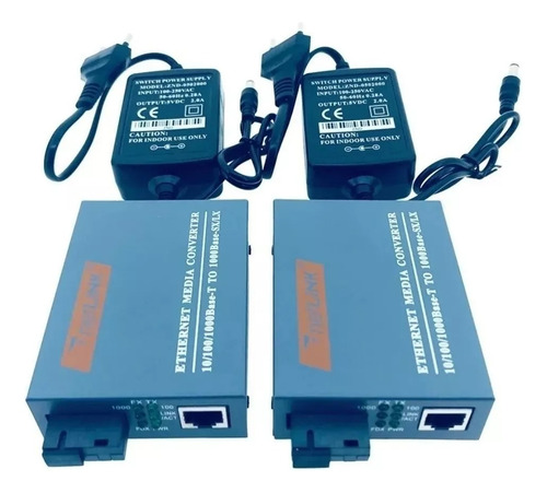 Conversores Mídia Gigabit 1000 Mb (par A + B) Fibra 20 Km
