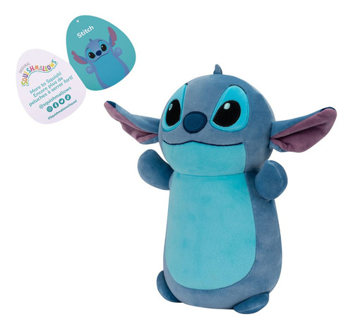 Pelúcia Me Abraça Stitch Original Disney Squishmallows Macio Azul