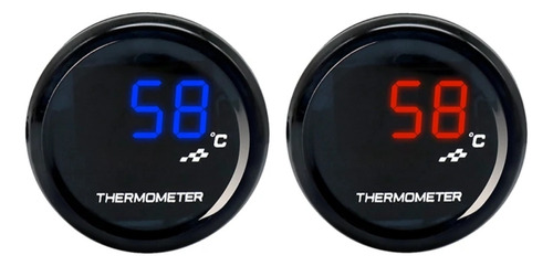 Medidor De Temperatura Digital Redondo 12v Para Autos , Moto