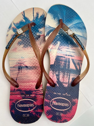 Ojotas Havaianas Mujer Con Pinners Stras Personalizado Con M