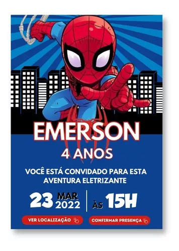 Convite Digital Homem Aranha