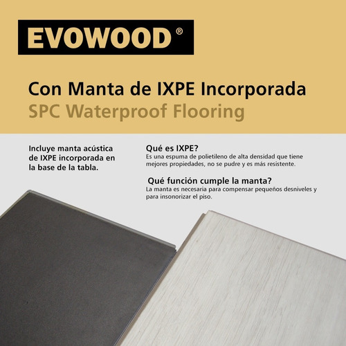 Imagen 3 de 9 de Piso Vinílico Roble White Spc Resistentes Al Agua Click