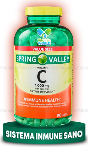 Vitamina C | 1000 Mg | Sistema Inmune & Cardio 500 Tabletas