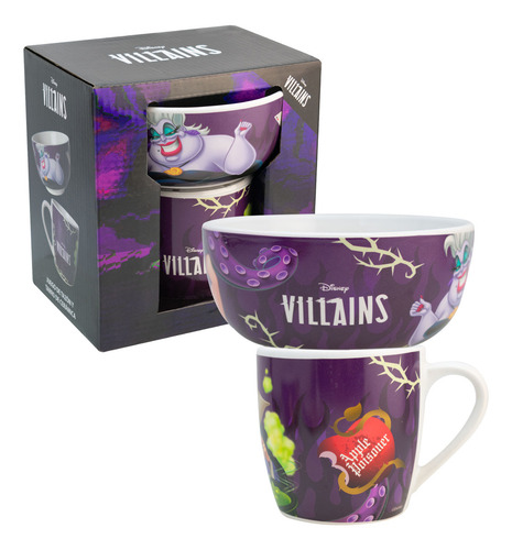 Set Desayunador Fun Kids Villanas Úrsula 2 Pzas Porcelana