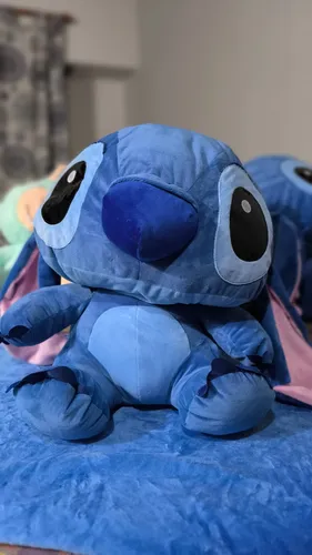 Peluche Con Manta Stitch 65cm. Gigante Suave Comodo