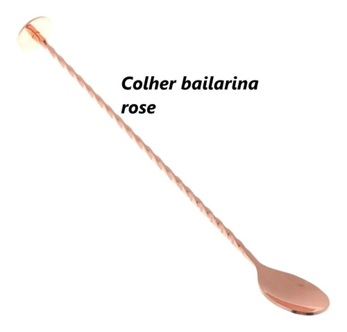 Imagem 3 de 7 de Colher Bailarina Aço Inox Bronze Cobre Barman Bar
