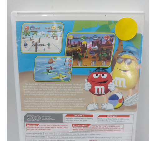Jogo Nintendo Wii M&ms Beach Party Mídia Física Original (Usado)