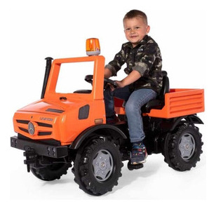 Rolly Toys Tractor De Pedales Unimog Service 038237 Color Naranja