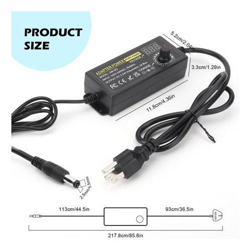 Adaptador De Corriente Ajustable Towisituati Universal 3v-24