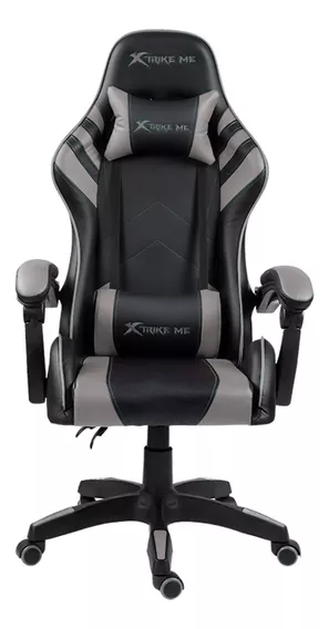  Silla Gamer Xtrike Me Escritorio Ergonomica Reclinable Color Negro/gris Material Del Tapizado Cuero Sintético