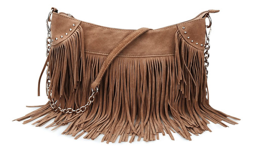 Hoxis Tassel Tassel Faux Suede Leather Hobo Cross Body ...