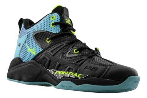 Tenis Basketball Hombre Pontiac Axl 6149 Deportivos Negros