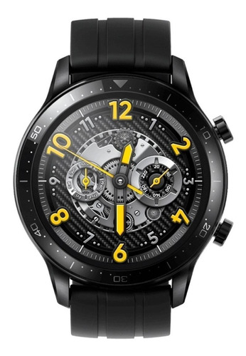 Smartwatch Realme Watch S Pro 1.39" caja de  acero inoxidable black, malla  black RMA186