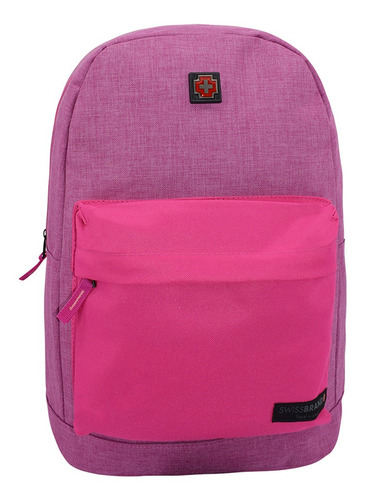 Imagen 3 de 8 de Swissbrand Mochila Large Textil Rosa Fucsia Mujer 82627