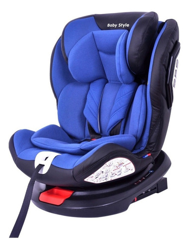 Cadeira Bebê Auto 0 A 36kg Isofix Rotação 360º Baby Style Cor Azul