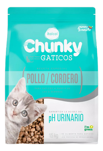 Alimento Seco Para Gatitos Chunky 1.5kg