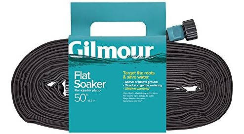 Manguera De Jardín Gilmour Flat Soaker Black 50 Pies, 50 (50