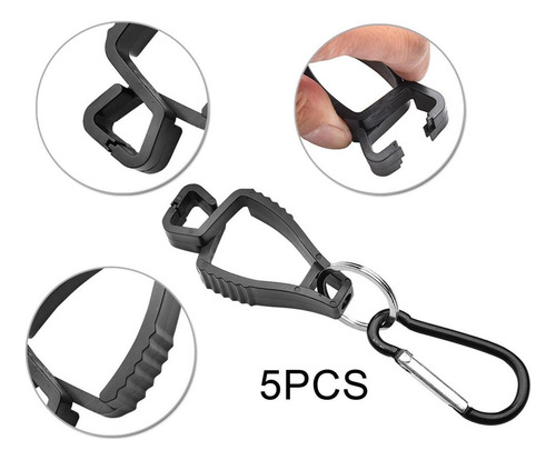 5x Guante Clip Grabber Soporte Abrazadera Seguridad En El