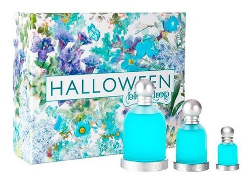 Estuche Perfume Halloween Blue Drop 3 Pz. Mujer Original