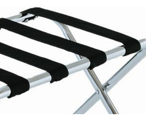 Porta Equipaje-maleta Plegable De Metal Y Cintas Negras Csl