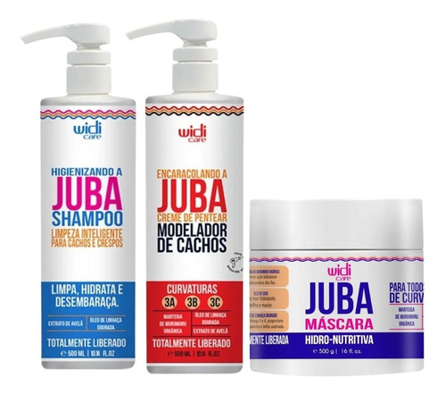 Kit Widi Care Juba Shampoo + Creme Encaracolando + Máscara