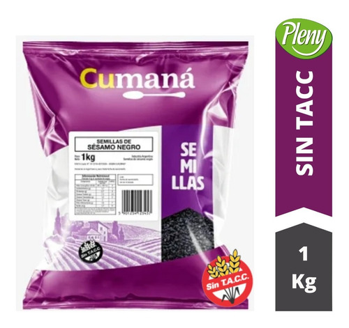 Semillas De Sésamo Negro X 1 Kg - Libre De Gluten Sin Tacc