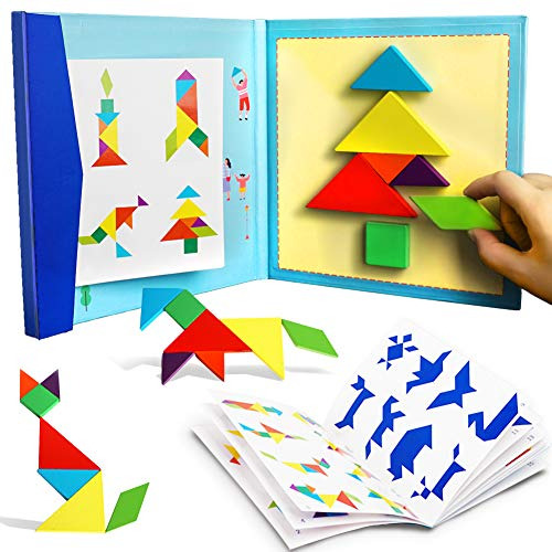 - Libro De Rompecabezas De Madera Tangram, Juegos De Vi...