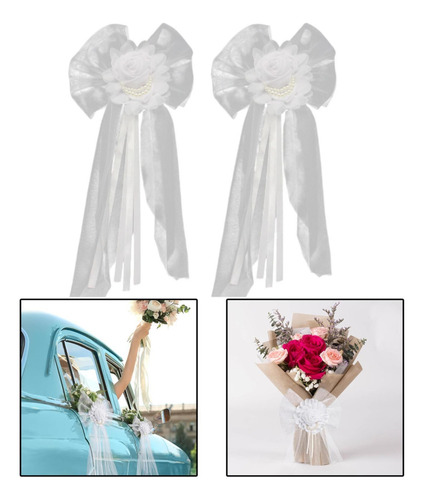 2 Uds. De Lazos Pew Para Boda, Decoraciones 30 Cm X 55 Cm