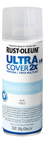  Rust Oleum Rex pintura aerosol ultra cover colores 340 ml color transparente mate