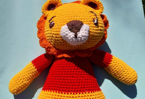 Imagen 3 de 5 de Leopoldo El León Amigurumi - Muñeco De Apego - Crochet