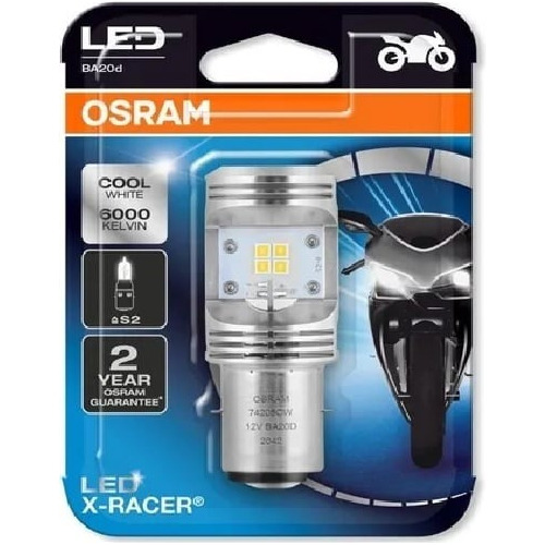 Lampara Led S2 Moto 12v 5/6w Ba20d 6000k Osram 74205cw Ac/dc