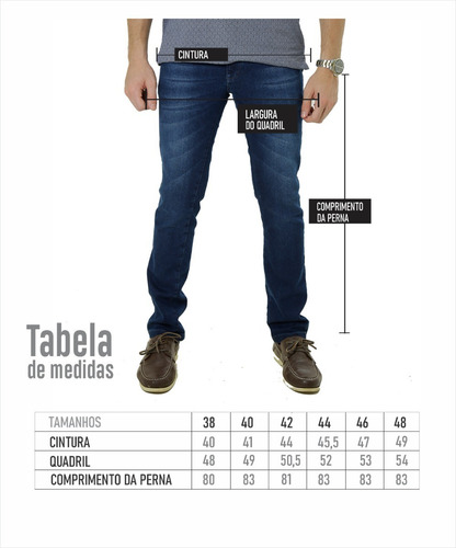 Imagem 6 de 6 de Calça Jeans Masculina Slim Megaflex