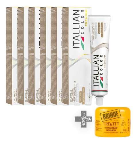 6 Colorações Nº 6.00 Itallian Color Tinta 60gr Tintura