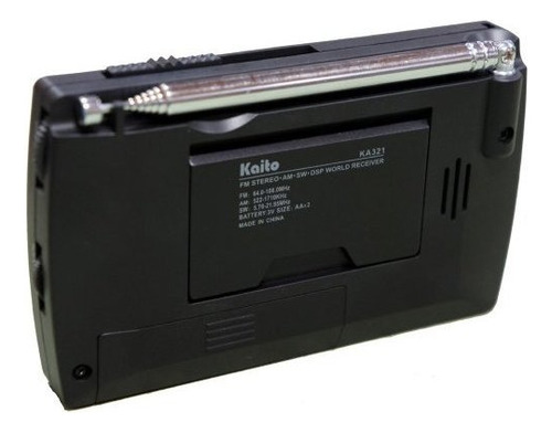 Kaito Ka321 Radio De Onda Corta Amfm De Bolsillo De 10 Banda Color Negro