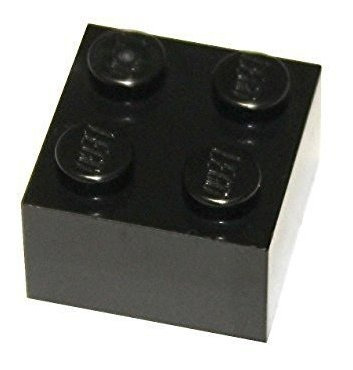 Piezas Y Piezas De Lego 2x2 Black Brick X100