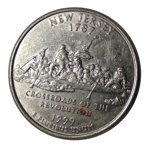 Moneda 1/4 Dolar Usa 1999 Estado De Nueva Jersey Ceca Denver