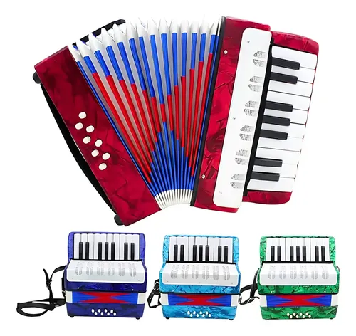 Gaita Sanfona Acordeon Iniciante 8 Baixos Brinquedo Crianças Sanfona Infantil Brinquedo Musical Sophia Mundo Encantado
