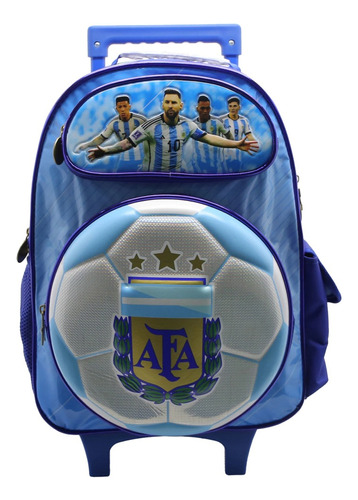 Mochila Afa Pelota Argentina 40cm Carro 16 Messi Af112 C