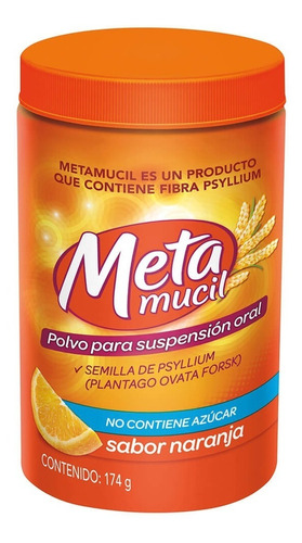 Metamucil Fibra Psyllium Sabor Naranja 30 Dosis 