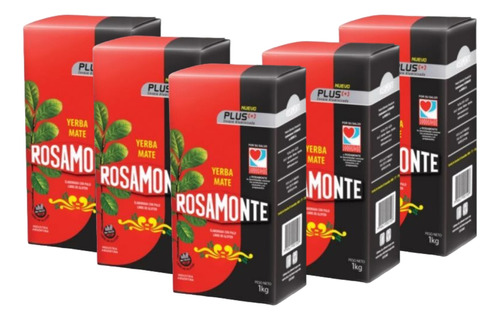 Yerba Rosamonte Plus 1000gr X 5 Unidades