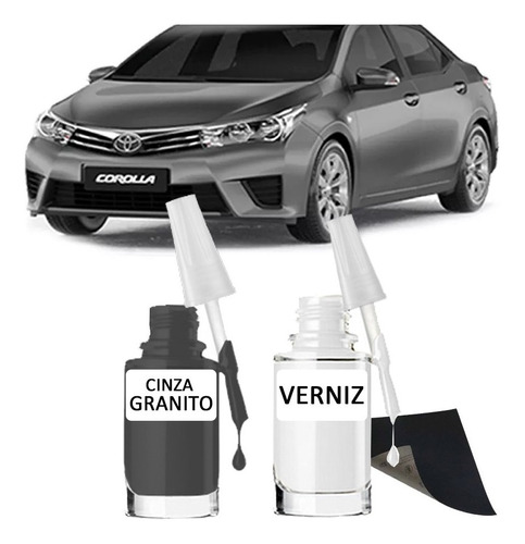 Tinta Tira Risco Automotivo Toyota Corolla Cor Cinza Granito