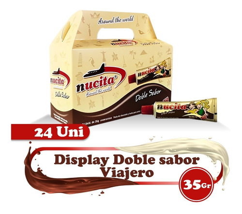 Nucita Doble Sabor Viajero Estuche 24u De 35g