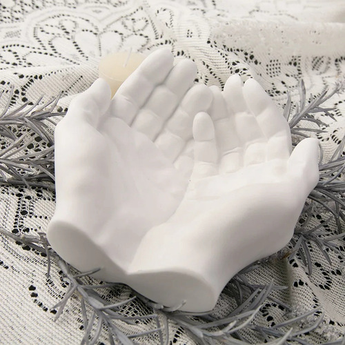 Molde Para Macetas De Cemento Con Forma De Mano, Cenicero
