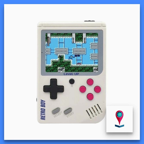Level Up Retroboy White Consola Portatil 168 Juegos Clasicos