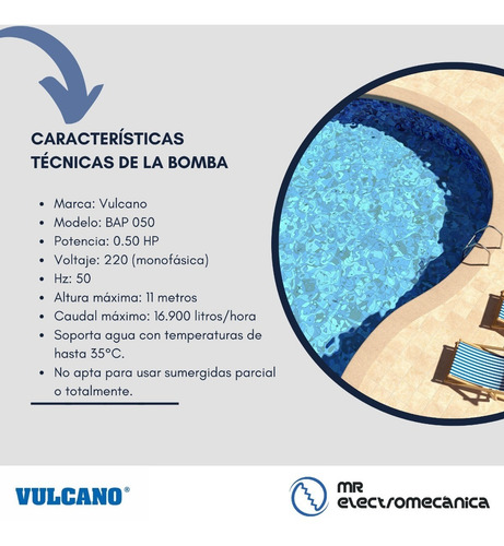 Imagen 6 de 10 de Kit Vulcano Pileta 35.000 L. Hormigón Super Completo