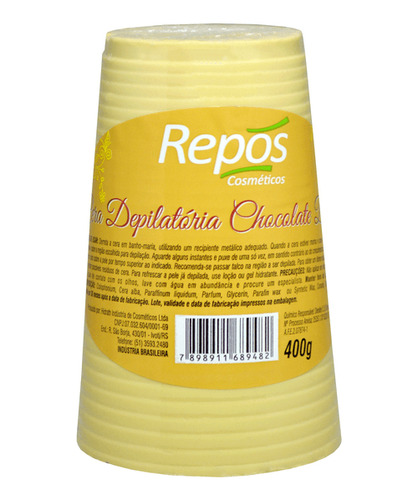 Repos Cera Depilatoria Choc. Branco 400 Gr