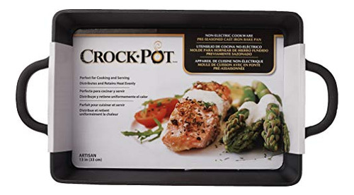 Crock Pot 11201001 Artesano De Hierro Fundido Rectangular La