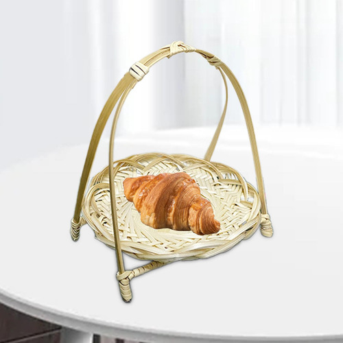 Cesta De Frutas Tejida, Cesta Rústica De 1 Nivel