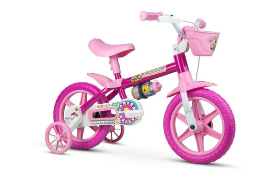Bicicleta Infantil Aro 12 Flower 11 - 3 A 5 Anos Nathor