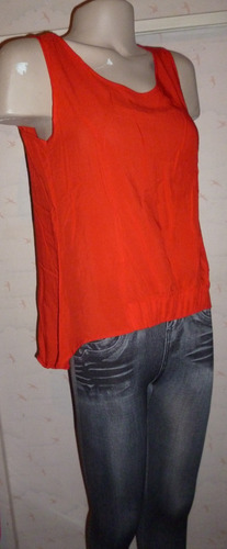 Musculosa Irregular Suelta Elástico Talles S/m L/xl Hermosa